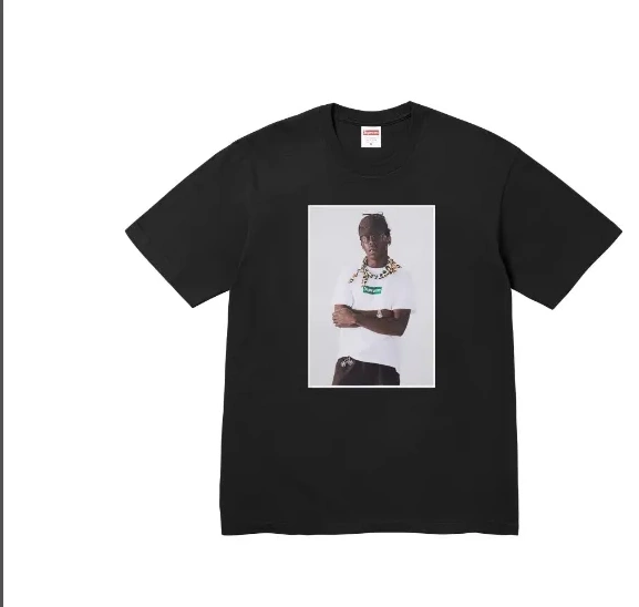 XL FW24 M Creator Tee White Sleeve Short S Tyler Printed Portrait Black L and Neck T Round The 0708